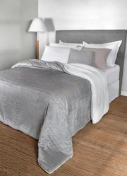Edredom Dupla Face Cinza Casal 1 Pe�a