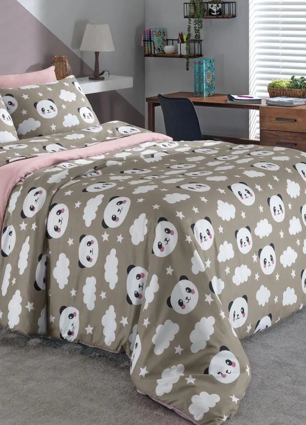 Mundo Lar - Jogo Capa de Edredom Cinza Casal 3 Peças 2