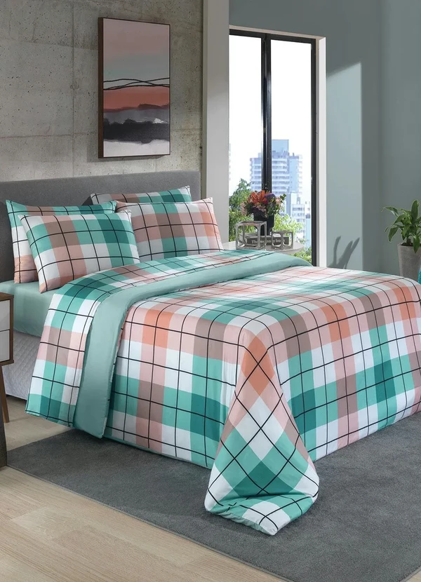 Mundo Lar - Jogo Capa de Edredom Xadrez Casal 3 Peças 3