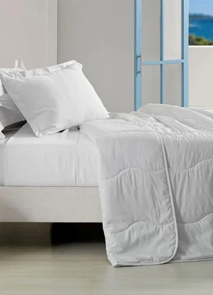Rovi Home - Edredom Verano King Toque Acetinado Branco - ROVI HOME