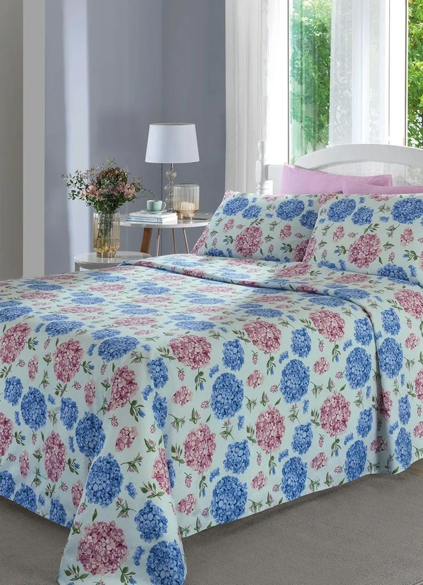Mundo Lar - Edredom 150 Fios Algodão Floral Queen 1 Peça 3