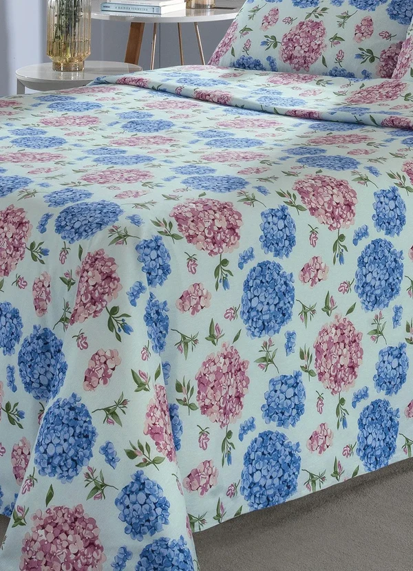 Mundo Lar - Edredom 150 Fios Algodão Floral Queen 1 Peça 4