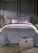 Edredom Cinza Cromo Queen Slim 1 Pe�a