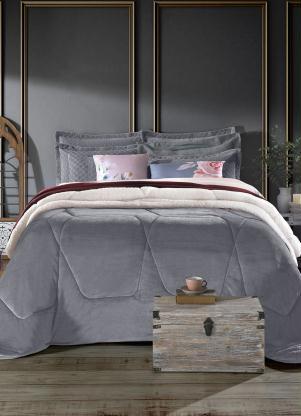 Edredom (Cinza Cromo (Queen Slim)) 1 Pe�a