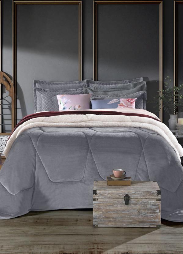 Edredom (Cinza Cromo (Queen Slim)) 1 Pe�a