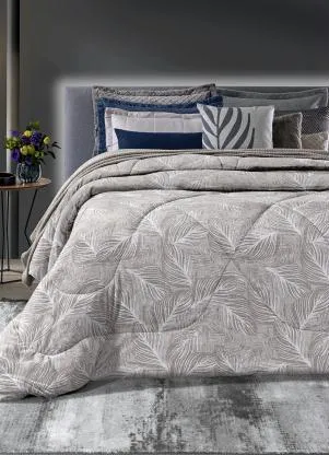 Hedrons - Edredom Cinza Queen Slim 1 Peça - HEDRONS