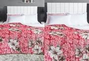 Edredom Dupla Face Floral Queen 1 Pe�a