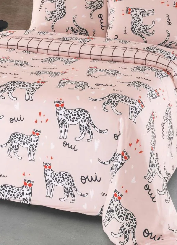 Mundo Lar - Jogo Capa de Edredom Rosa Queen 3 Peças 2