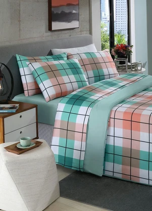 Mundo Lar - Jogo Capa de Edredom Xadrez Queen 3 Peças - MUNDO LAR