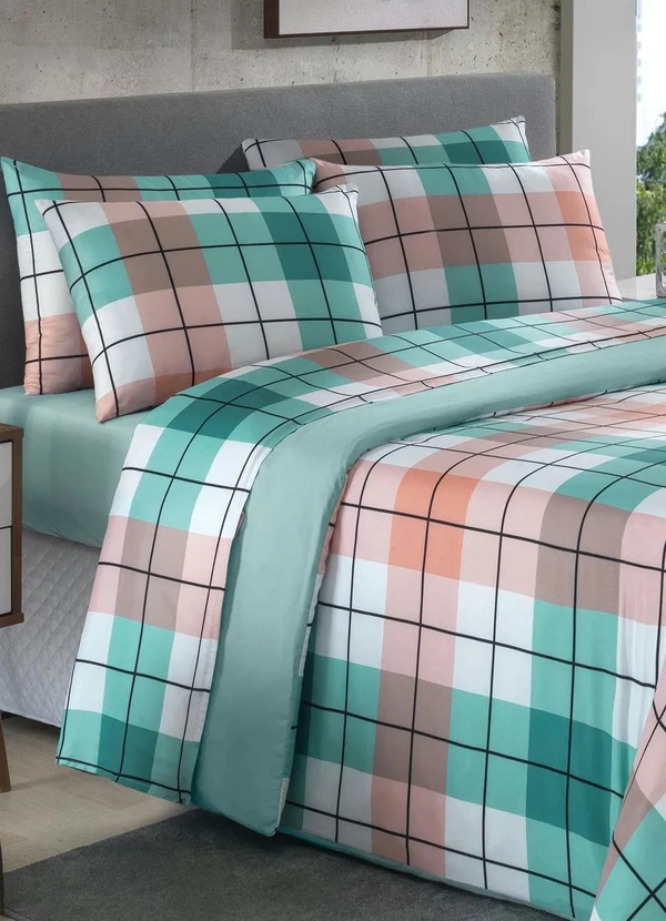 Mundo Lar - Jogo Capa de Edredom Xadrez Queen 3 Peças 4