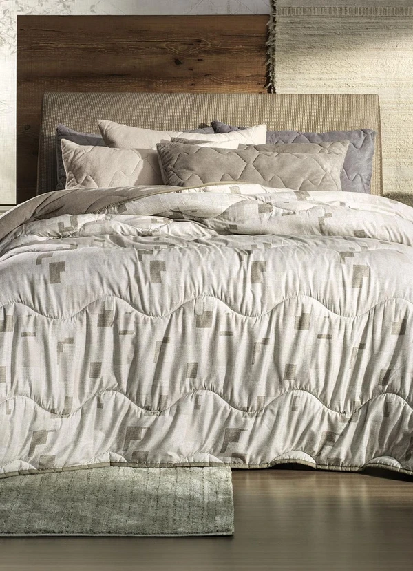 Rovi Home - Edredom Blend Confort Solteiro Bege