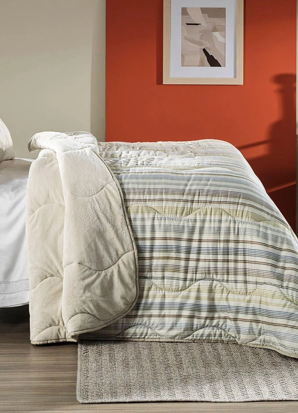 Rovi Home - Edredom Blend Confort Solteiro Bege