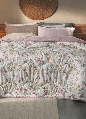 Rovi Home - Edredom Blend Confort Solteiro Rosa - ROVI HOME