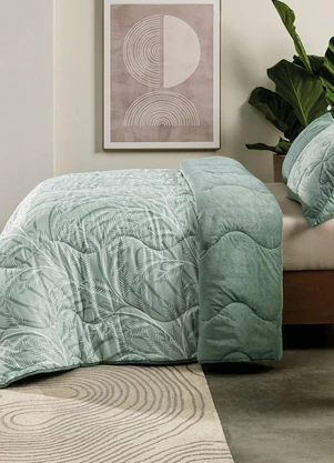 Rovi Home - Edredom Blend Confort Solteiro Verde - ROVI HOME