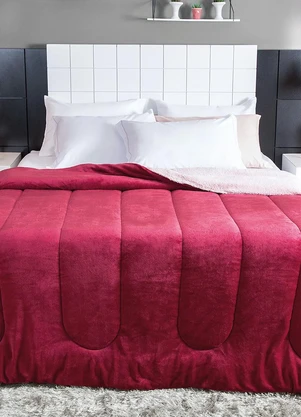 Lepper - Edredom Dupla Face Bordô Solteiro 1 Peça - LEPPER