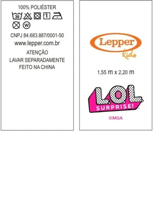 Lepper - Edredom Dupla Face Lol Solteiro 1 Peça - LEPPER