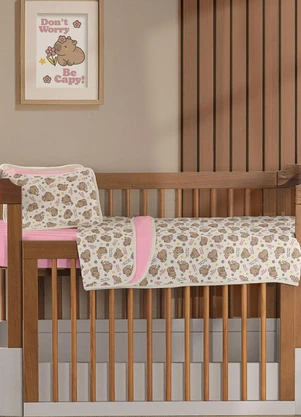 Rovi Home - Fronha Avulsa Baby Estampada Rosa - ROVI HOME