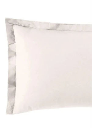Rovi Home - Fronha Toque Acetinado com 3 Abas Cinza - ROVI HOME
