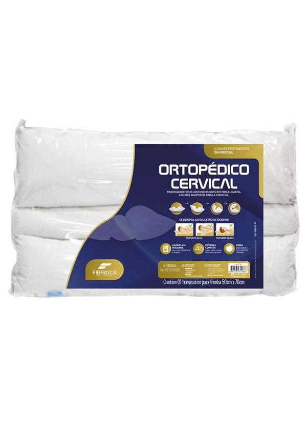 Fibrasca - Travesseiro Ortopédico Cervical Fibra Branco