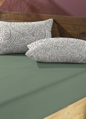 Jogo Cama Simples 3pc Liso Toque Acetinado (Verde)