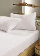 Jogo Cama Simples 3pcs Liso Toque Acetinado Branco