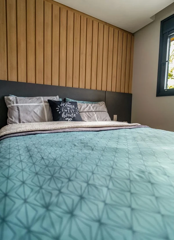 Mundo Lar - Jogo de Cama 150 Fios Azul Casal 4 Peças 8