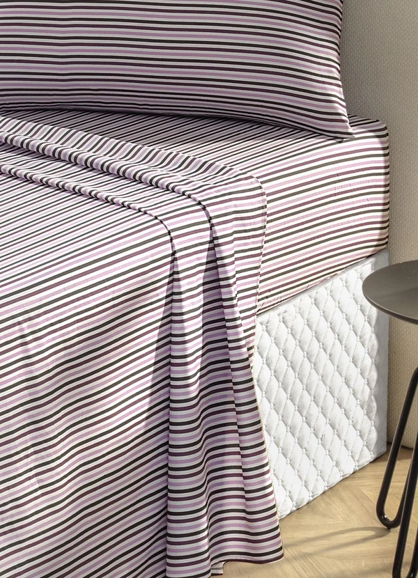 Mundo Lar - Jogo de Cama 150 Fios Azul Casal 4 Peças 2