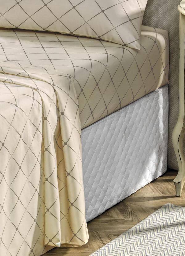 Mundo Lar - Jogo de Cama 150 Fios Bege Casal 4 Peças 2