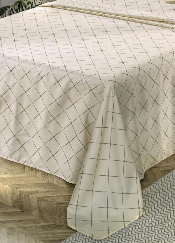 Mundo Lar - Jogo de Cama 150 Fios Bege Casal 4 Peças 3