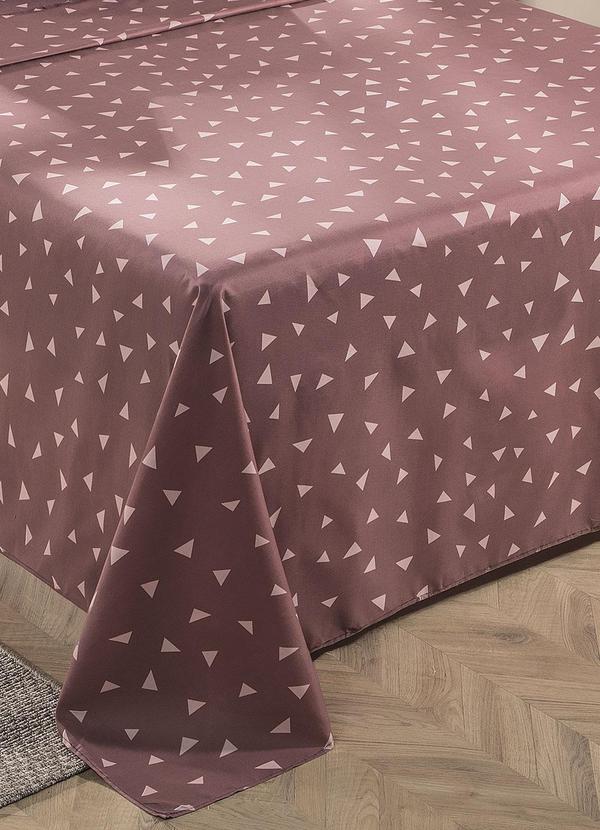 Mundo Lar - Jogo de Cama 150 Fios Bordô Casal 4 Peças 3