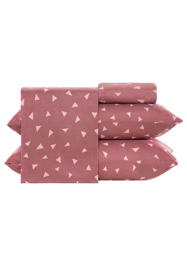 Mundo Lar - Jogo de Cama 150 Fios Bordô Casal 4 Peças 4