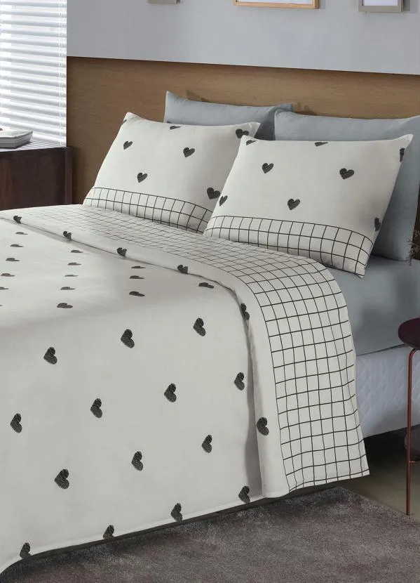 Mundo Lar - Jogo de Cama 150 Fios Branco Casal 4 Peças 2