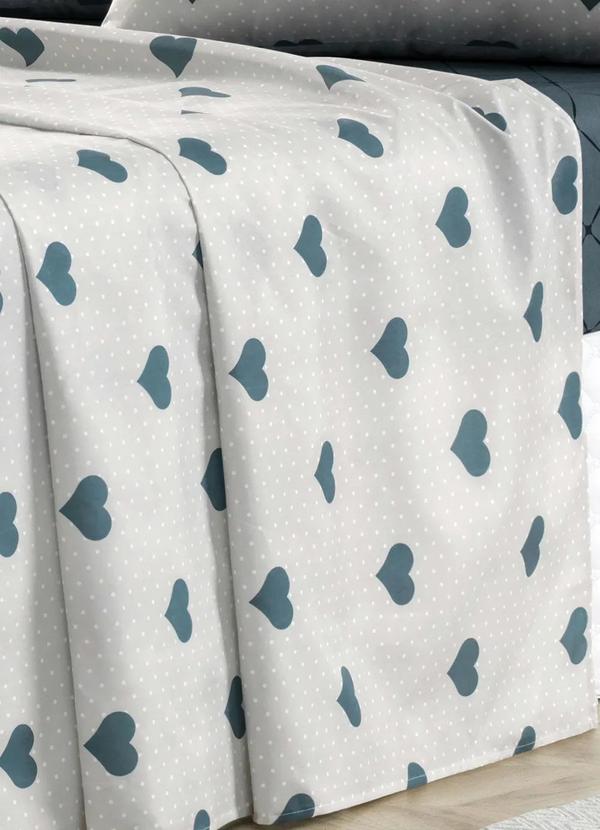 Mundo Lar - Jogo de Cama 150 Fios Coração Casal 4 Peças 4