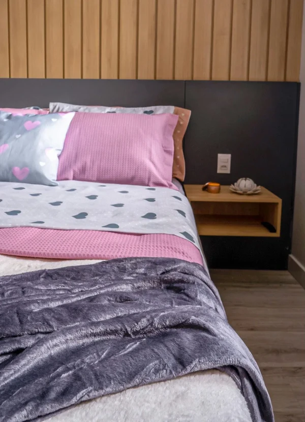 Mundo Lar - Jogo de Cama 150 Fios Coração Casal 4 Peças 6