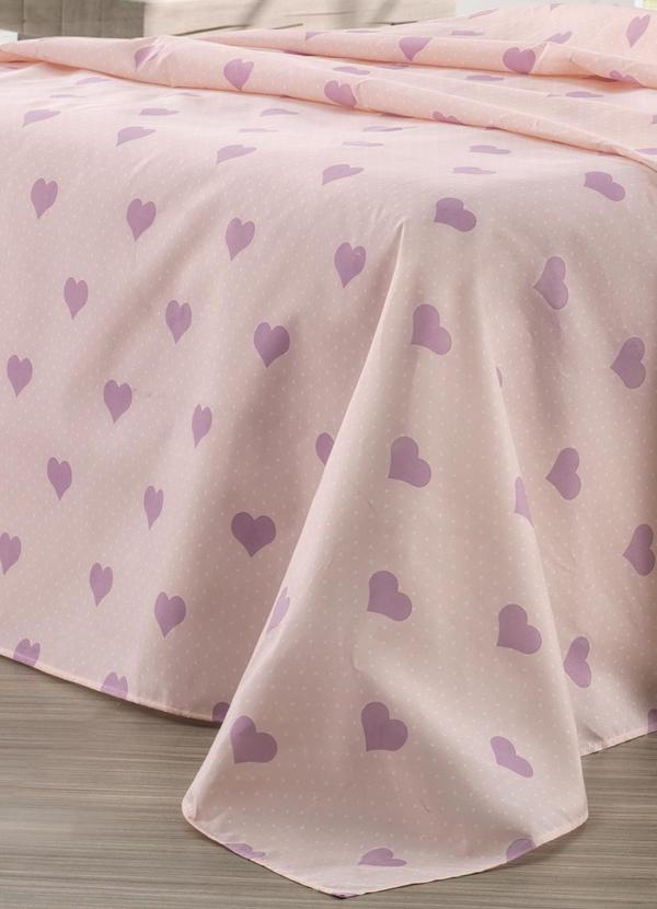 Ligasoft - Jogo de Cama 150 Fios Coração Casal 4 Peças 3