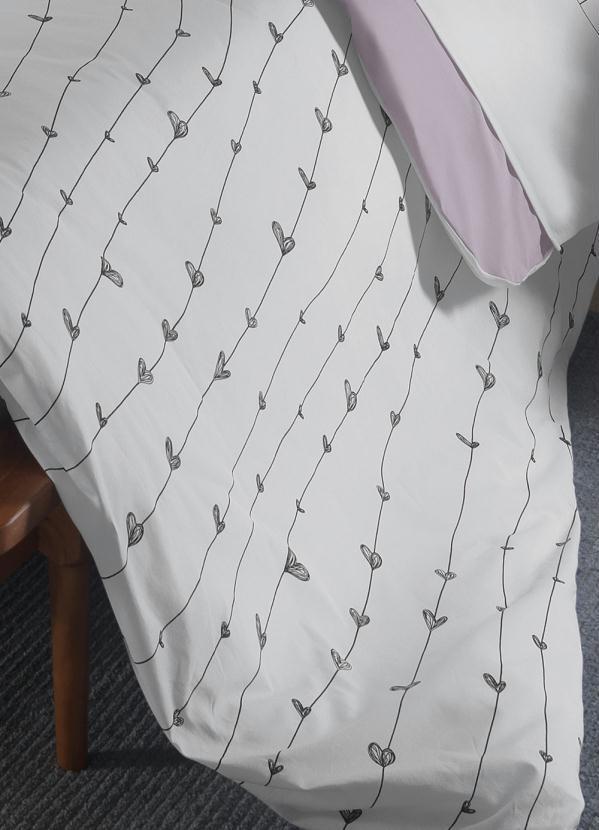 Mundo Lar - Jogo de Cama 150 Fios Corações Casal 4 Peças 6