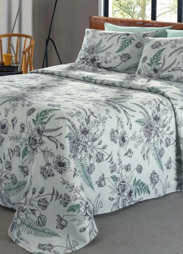 Teka - Jogo de Cama 150 Fios Floral Casal 4 Peças 4
