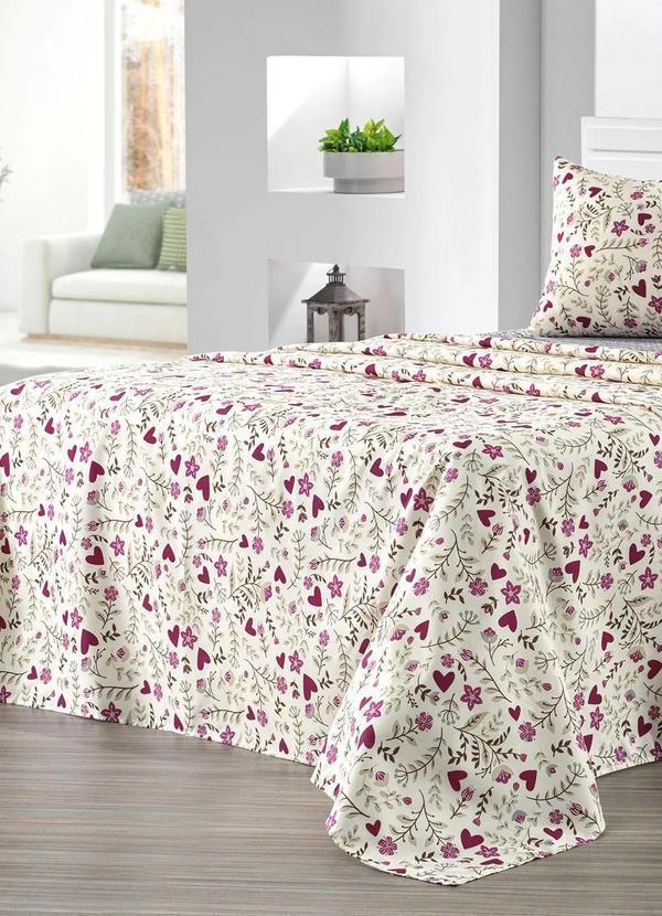 Mundo Lar - Jogo de Cama 150 Fios Floral Casal 4 Peças 2