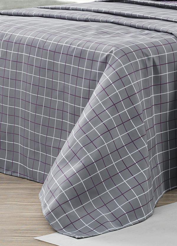 Ligasoft - Jogo de Cama 150 Fios Grid Casal 4 Peças 3