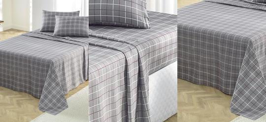 Jogo de Cama 150 Fios Grid Casal 4 Pe�as