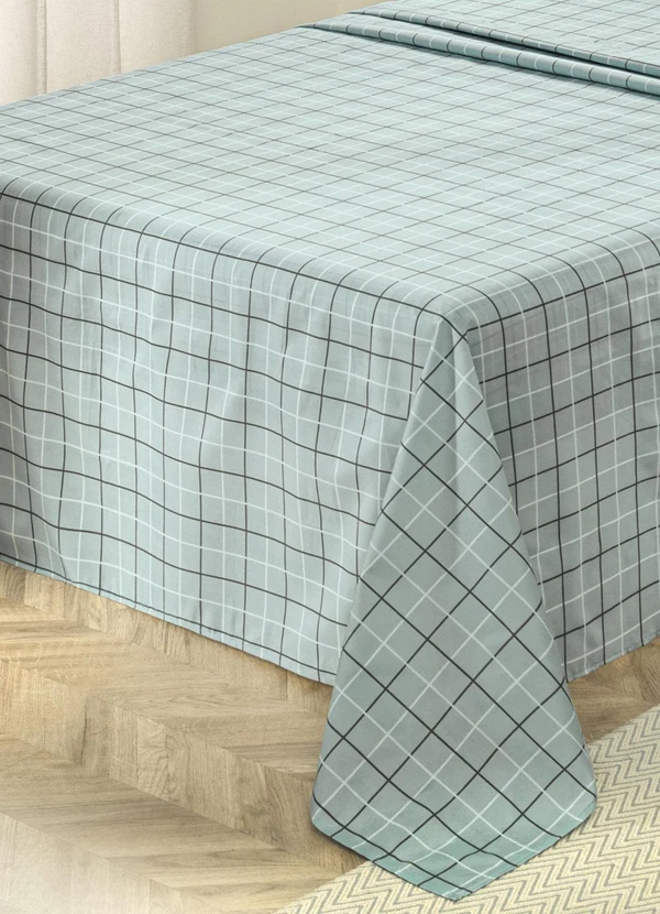 Mundo Lar - Jogo de Cama 150 Fios Grid Casal 4 Peças 3