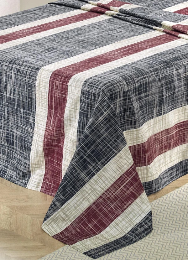 Mundo Lar - Jogo de Cama 150 Fios Listras Casal 4 Peças 3