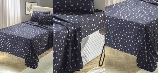 Jogo de Cama 150 Fios Listras Casal 4 Pe�as