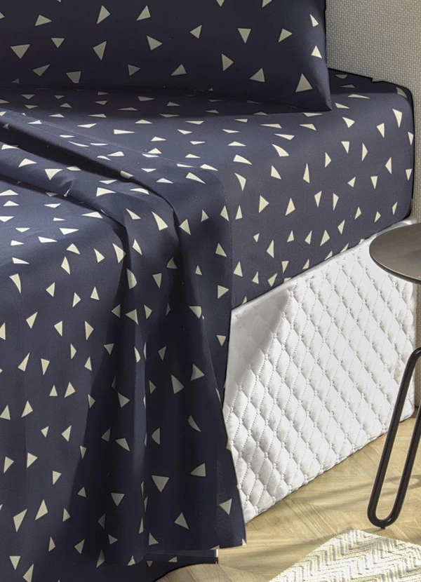 Mundo Lar - Jogo de Cama 150 Fios Listras Casal 4 Peças 2