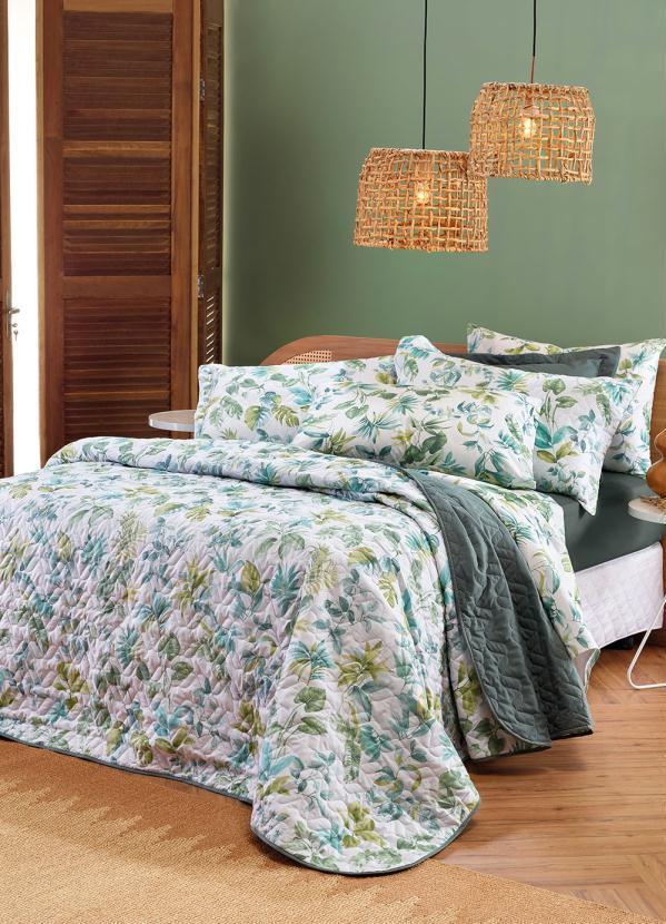 Santista - Jogo de Cama 150 Fios Verde Casal 4 Peças