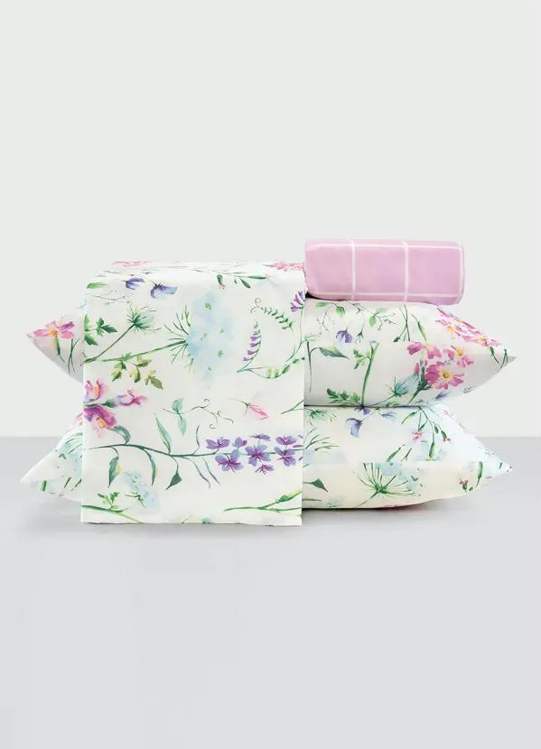 Mundo Lar - Jogo de Cama 200 Fios Branco Casal 4 Peças 2