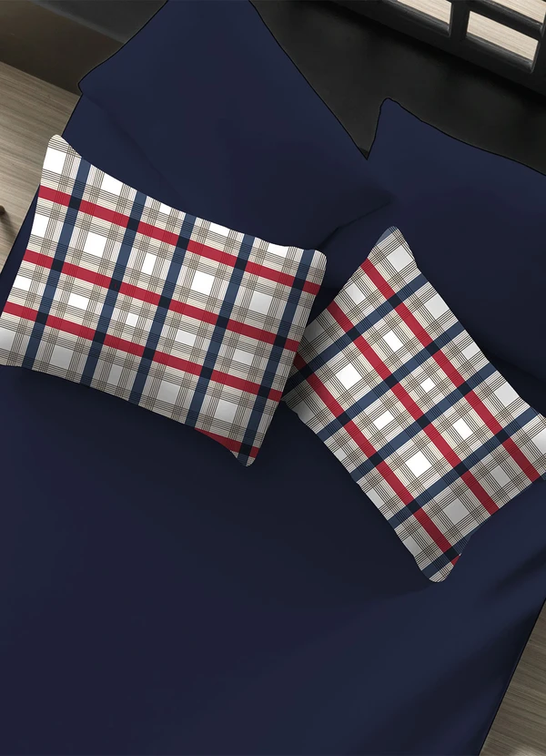 Portallar - Jogo de Cama Azul Casal 3 Peças