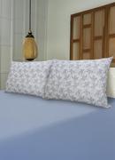 Jogo de Cama Casal Azul/Folhas 3 Pe�as