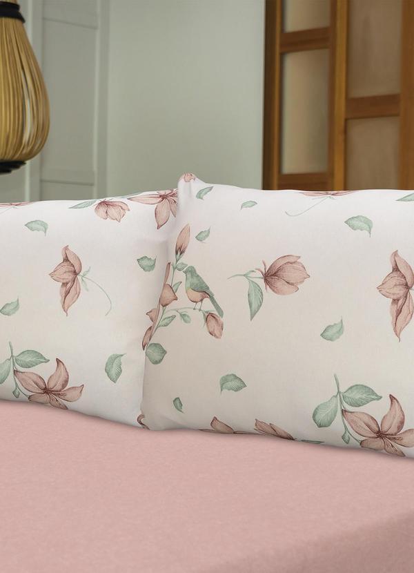 Jogo de Cama Casal Mendonza (Coral) 3 Pe�as