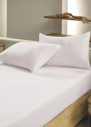 Rovi Home - Jogo de Cama Casal Toque Acetinado Branco - ROVI HOME